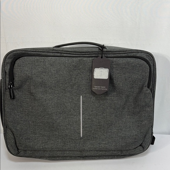 Nwt Gray Laptop Convertible Bag With Modern Design And Reflective Detail